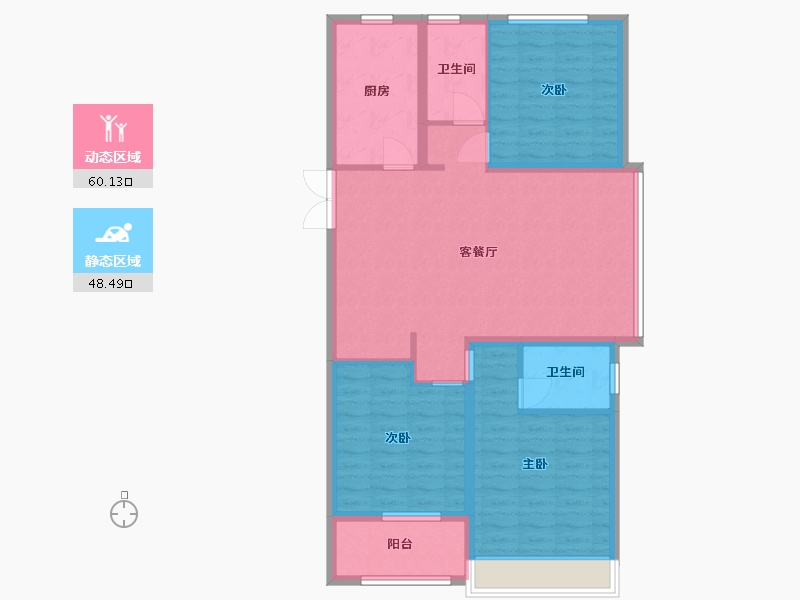 安徽省-蚌埠市-山水文园-97.99-户型库-动静分区