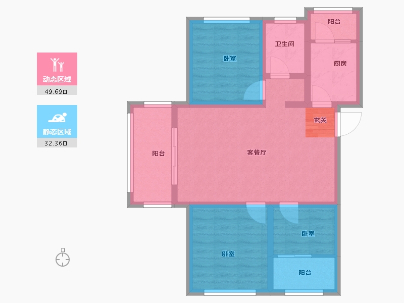 山东省-青岛市-晟高领御-72.29-户型库-动静分区