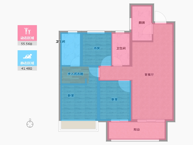 河南省-郑州市-建业盛悦府-87.00-户型库-动静分区