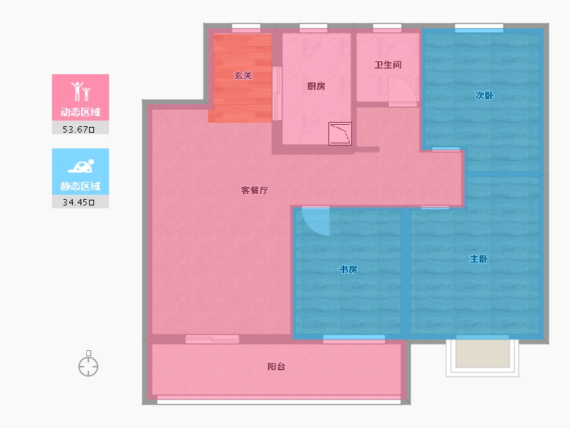 安徽省-蚌埠市-中梁淮风十里-78.40-户型库-动静分区