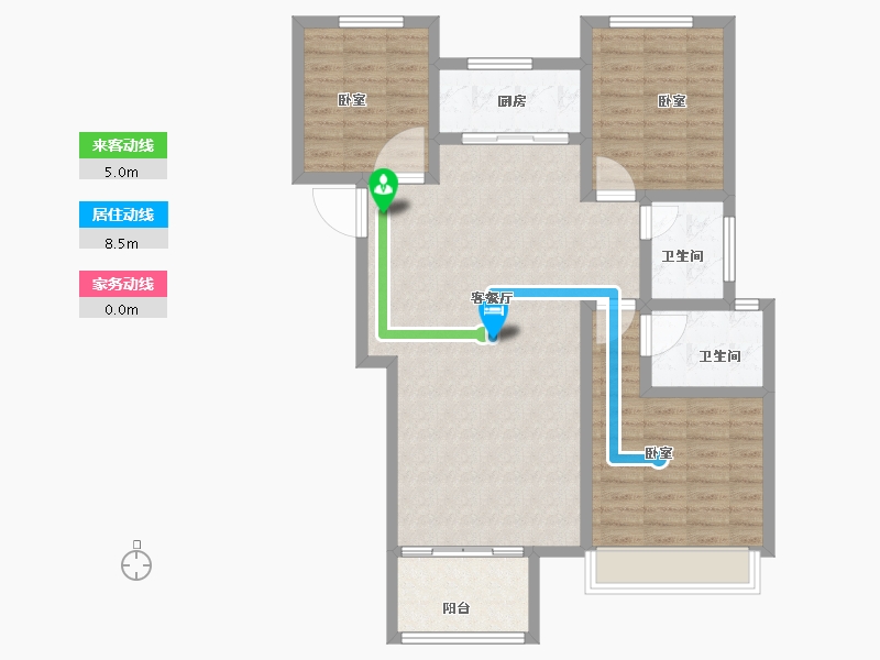 河南省-新乡市-绿都温莎城邦-98.35-户型库-动静线