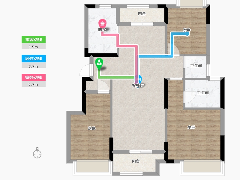 江西省-宜春市-怡福凯怡半山-83.20-户型库-动静线