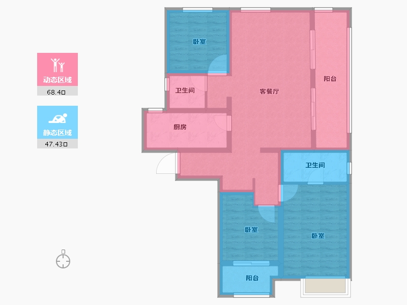 河南省-洛阳市-建业定鼎府-103.00-户型库-动静分区