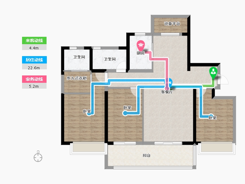 河南省-安阳市-安创海棠湖畔-118.00-户型库-动静线