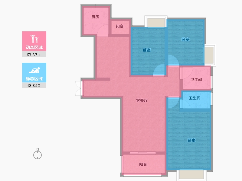 河南省-新乡市-东湖湾-98.54-户型库-动静分区