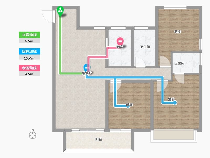 山东省-枣庄市-北控雅园-101.01-户型库-动静线