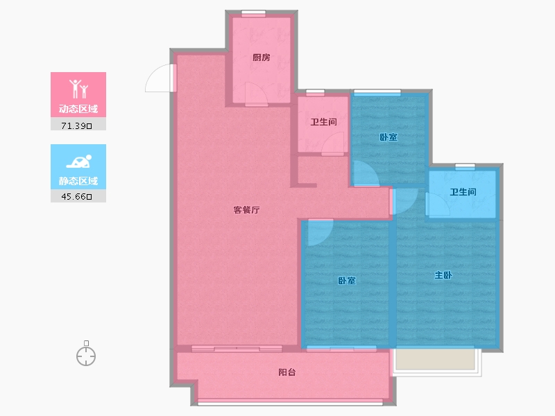 山东省-枣庄市-紫悦山·印象-106.05-户型库-动静分区