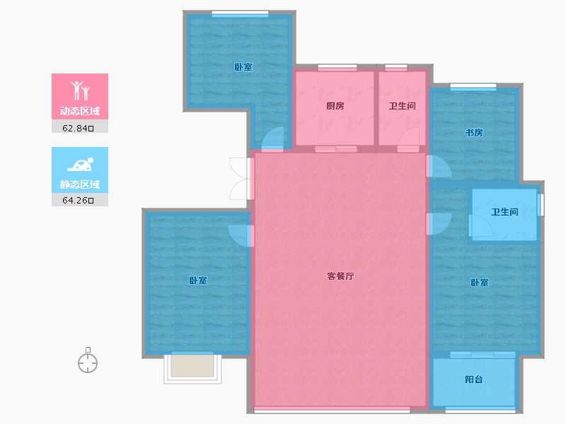 山东省-济宁市-青特赫府-115.00-户型库-动静分区