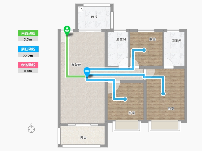 河南省-焦作市-怀府新天地-103.42-户型库-动静线