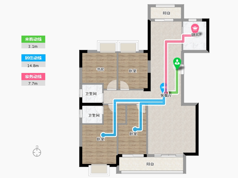 福建省-龙岩市-永佳玺院-111.69-户型库-动静线