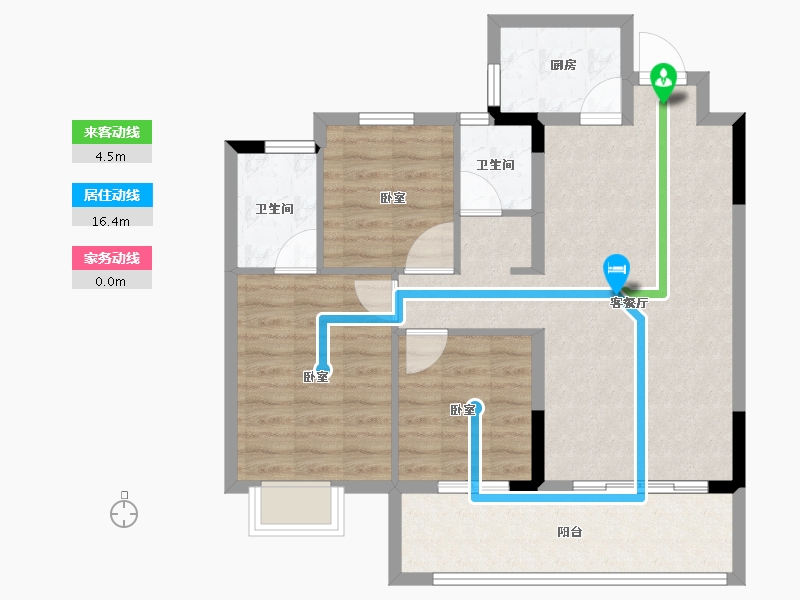 福建省-龙岩市-永佳玺院-80.02-户型库-动静线