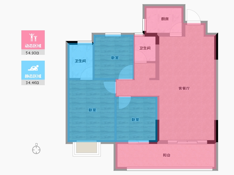 福建省-龙岩市-永佳玺院-80.02-户型库-动静分区