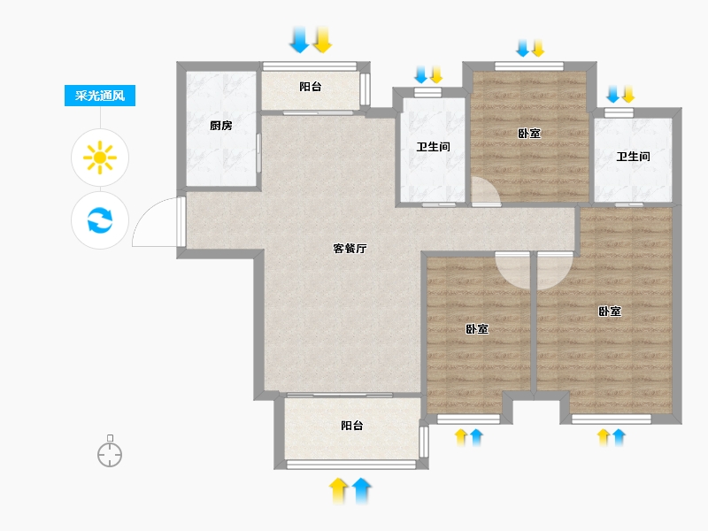 河南省-焦作市-春城·星河湾-98.20-户型库-采光通风