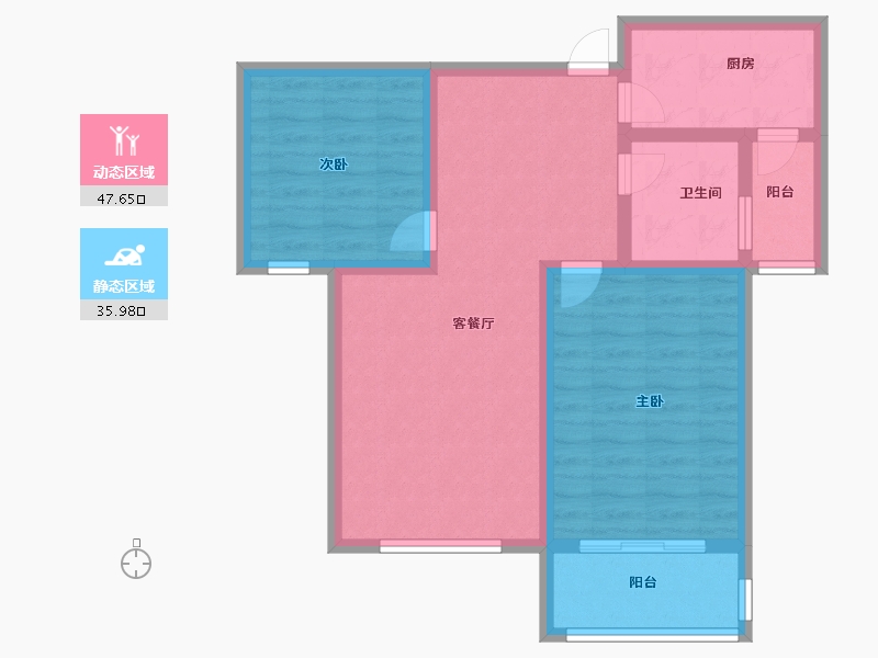 山东省-济南市-鑫隆颐景城-74.00-户型库-动静分区