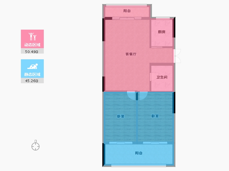 浙江省-绍兴市-祥生未来城-87.63-户型库-动静分区