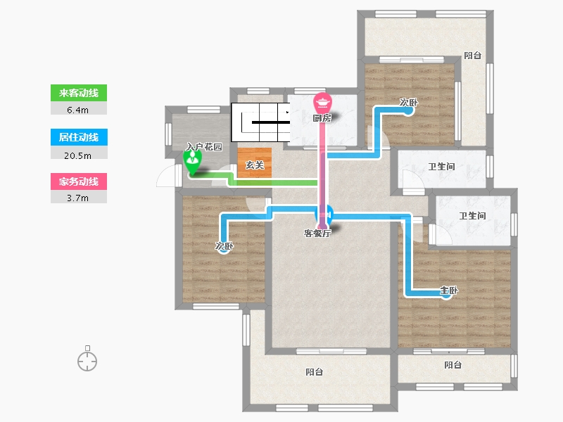 山东省-青岛市-天一波尔卡小镇-114.21-户型库-动静线