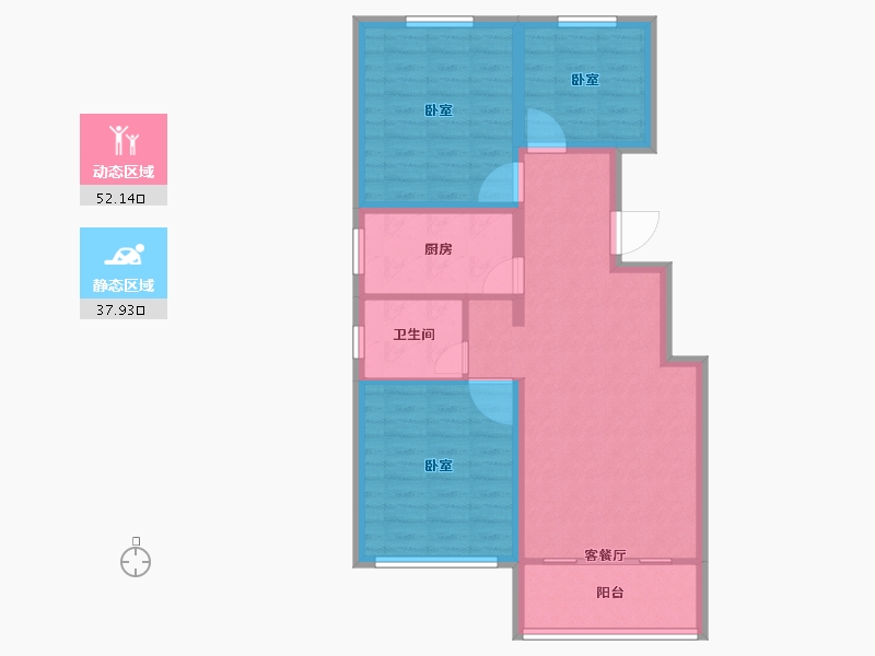 山东省-聊城市-民生幸福里-80.89-户型库-动静分区