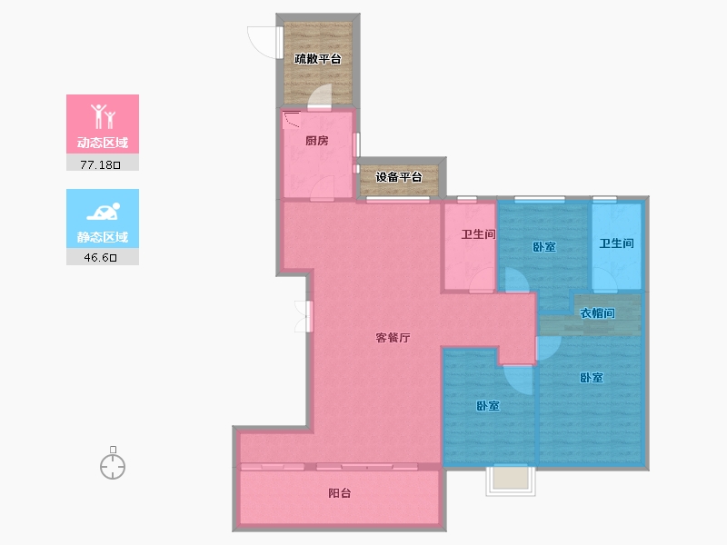 安徽省-合肥市-国贸天成-122.99-户型库-动静分区