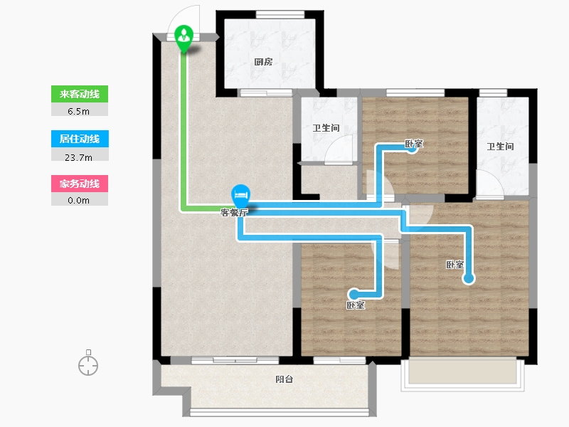 河南省-安阳市-开祥御龙城-103.00-户型库-动静线