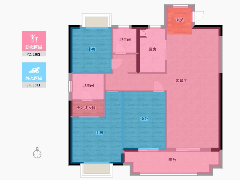 江西省-宜春市-东方和园-98.20-户型库-动静分区