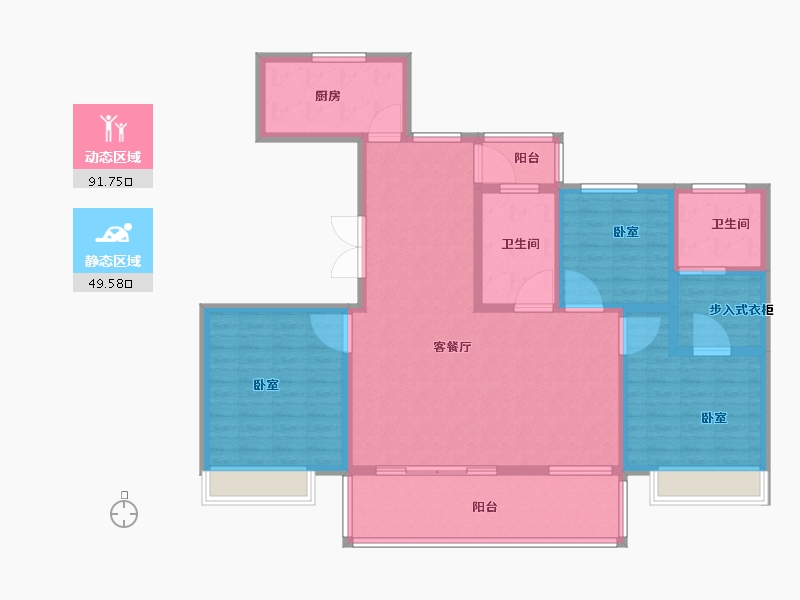 河南省-开封市-兰考兰阳府-127.10-户型库-动静分区