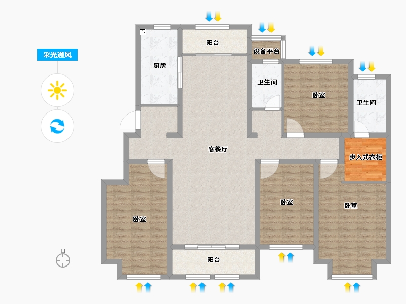 河南省-焦作市-中嘉美景-138.00-户型库-采光通风