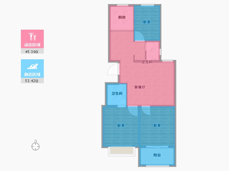 山东省-聊城市-盛世华庭-89.00-户型库-动静分区