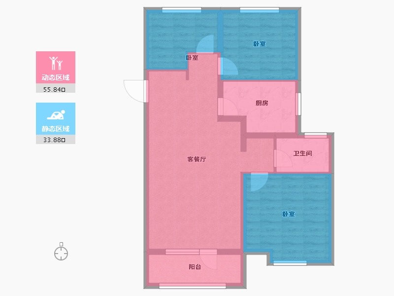 山东省-烟台市-万科城市之光二期-80.19-户型库-动静分区