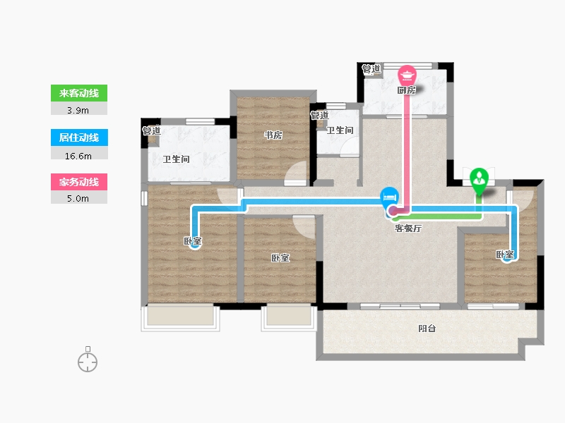 安徽省-合肥市-滨湖正荣府-112.00-户型库-动静线