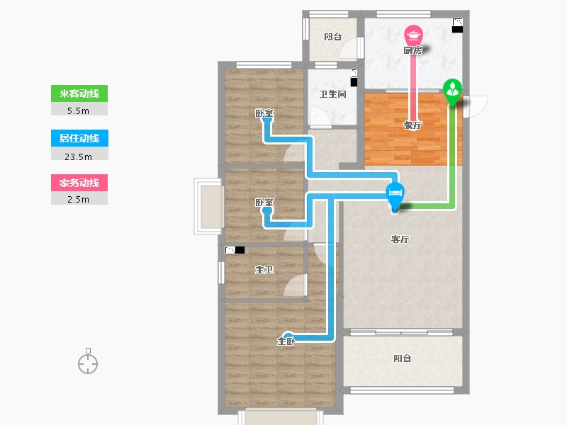 山东省-威海市-恒大翡翠华庭-101.64-户型库-动静线