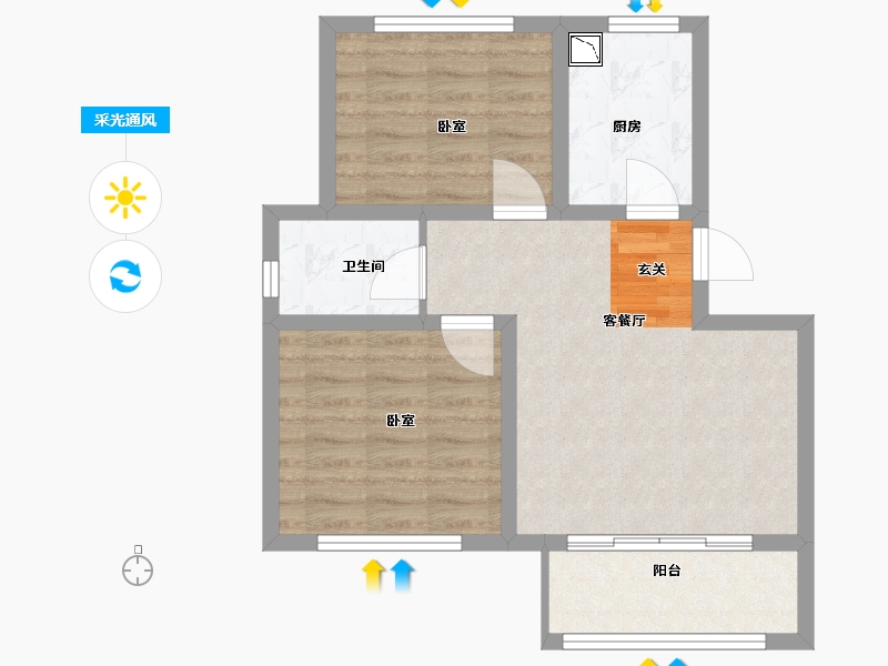 山东省-青岛市-晟高领御-58.00-户型库-采光通风