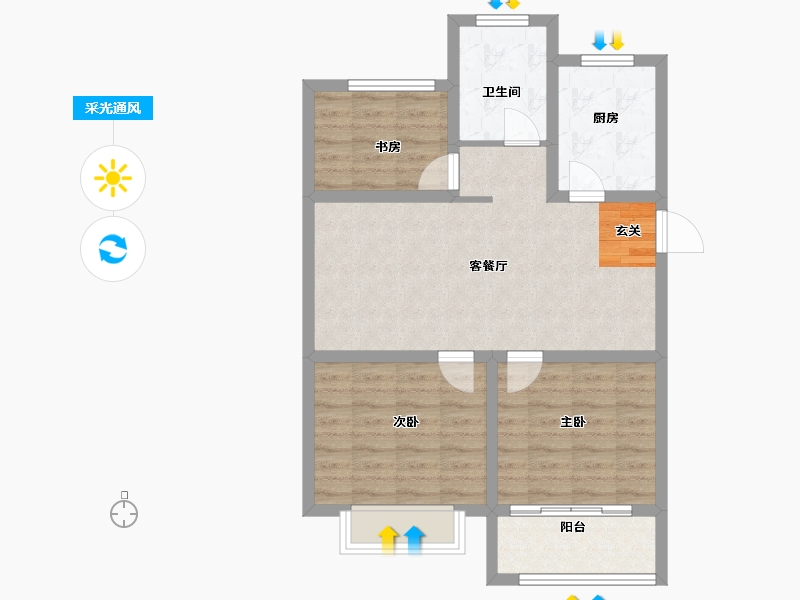 山东省-青岛市-金石永安府-74.01-户型库-采光通风