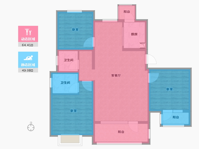 山东省-烟台市-凤璟苑-101.01-户型库-动静分区