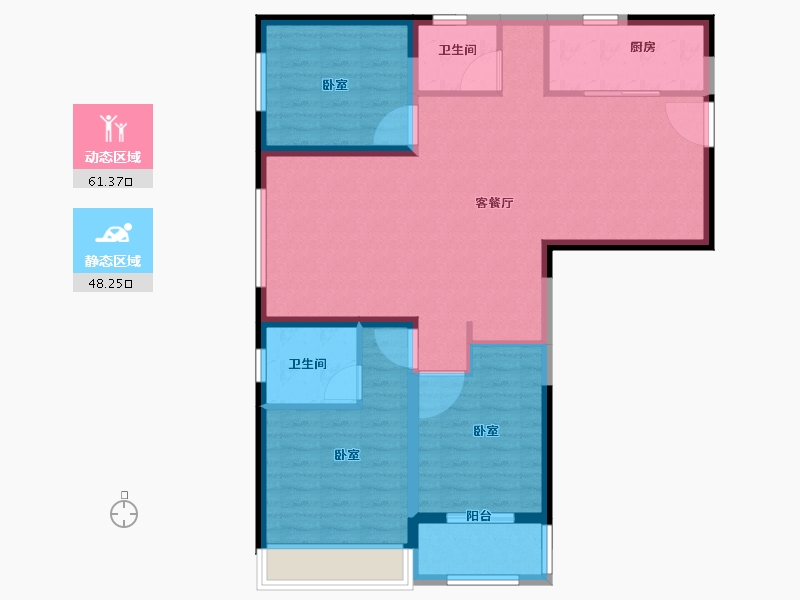 河南省-郑州市-融创蘭园-99.01-户型库-动静分区