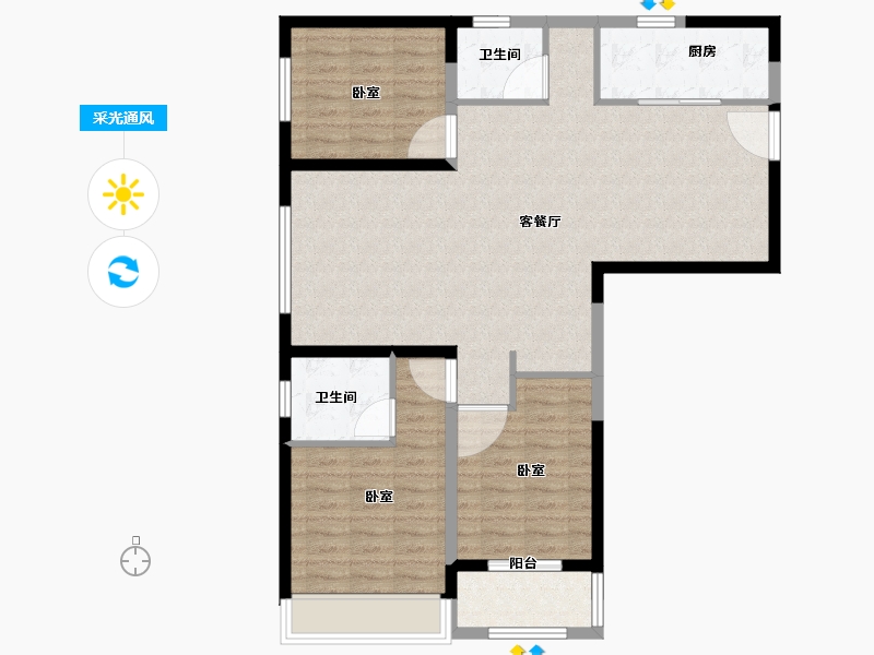 河南省-郑州市-融创蘭园-99.01-户型库-采光通风