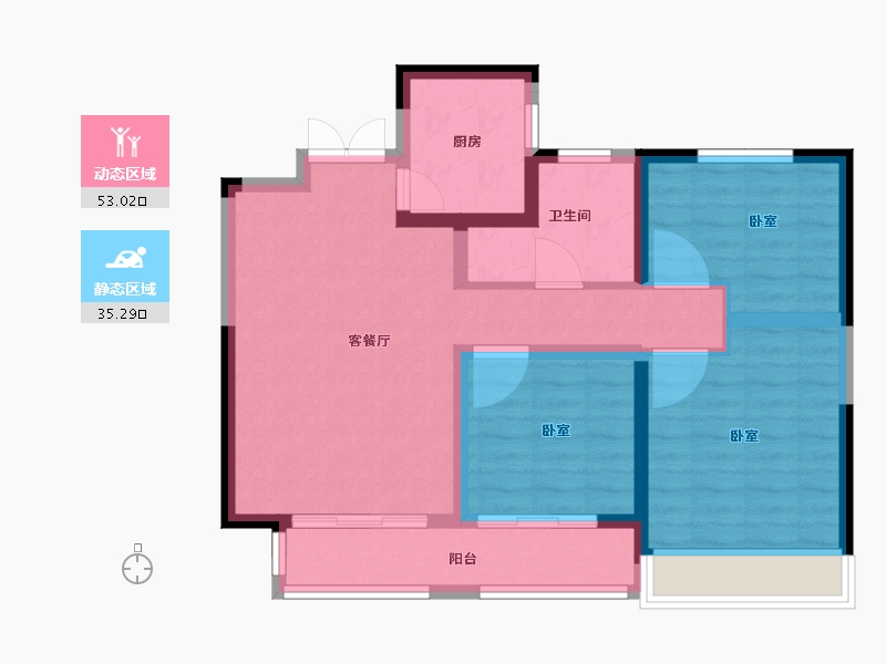 河南省-郑州市-中博城珑誉园-78.00-户型库-动静分区