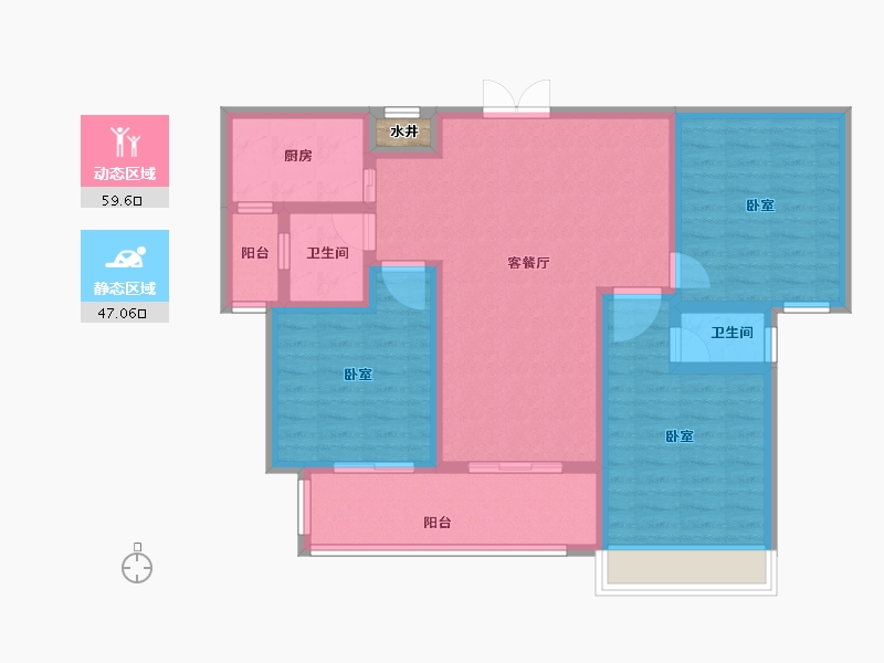 河南省-焦作市-沁阳晨升一號城邦-95.38-户型库-动静分区