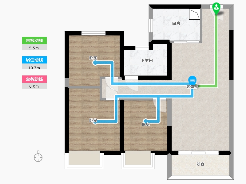 山东省-济南市-保利城-71.44-户型库-动静线