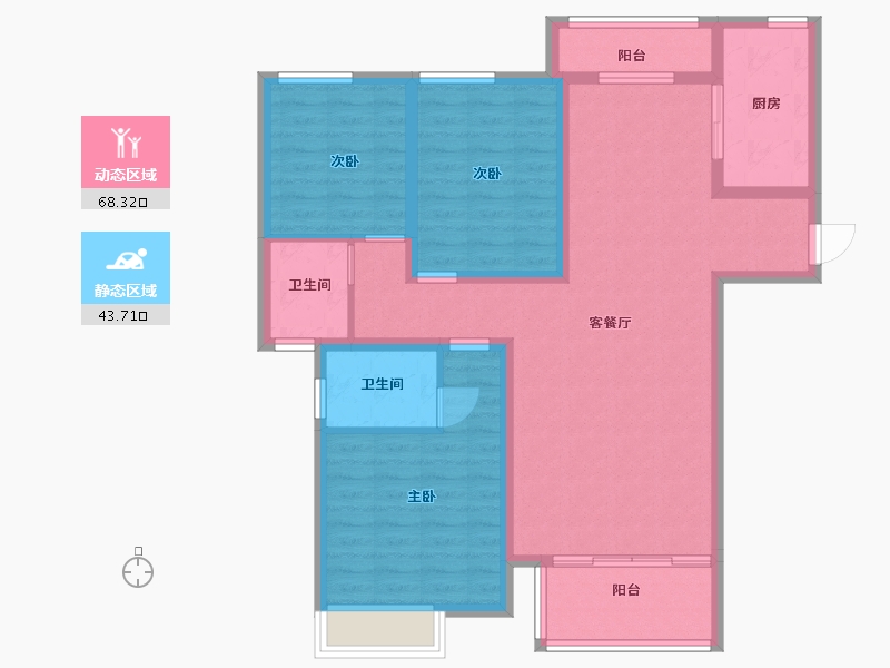 江西省-宜春市-时代春城-100.00-户型库-动静分区