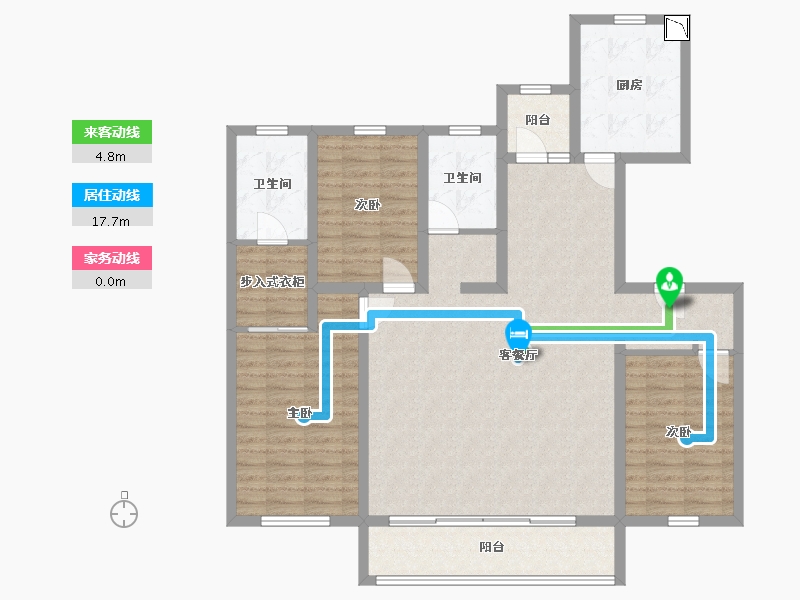 山东省-日照市-教授花园IV期碧山临海-121.53-户型库-动静线