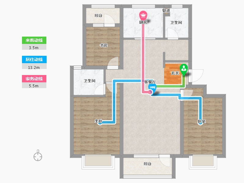 山东省-青岛市-天泰城以琳美地-94.00-户型库-动静线