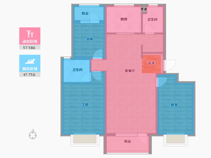 山东省-青岛市-天泰城以琳美地-94.00-户型库-动静分区