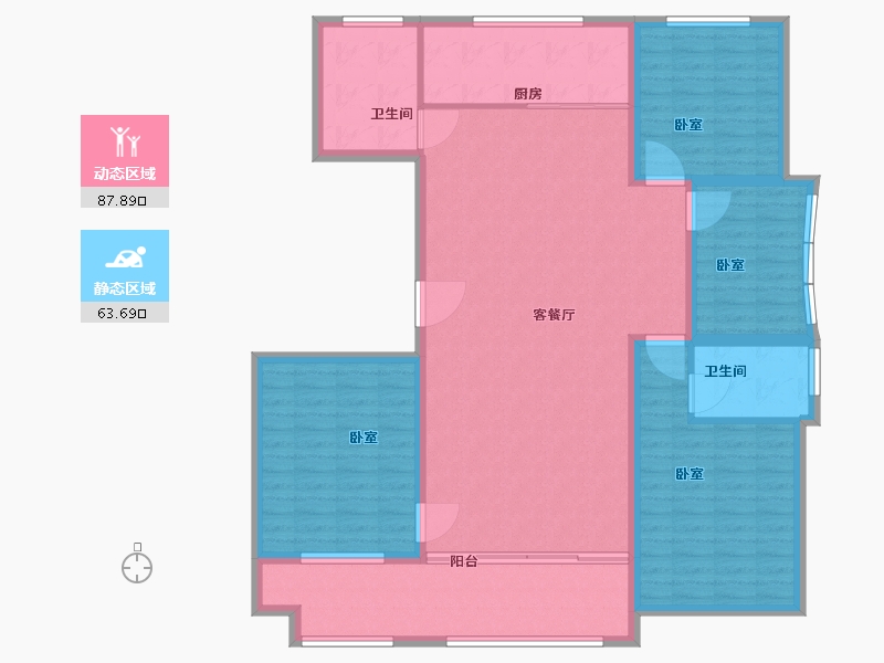 山东省-聊城市-利元馨城-137.95-户型库-动静分区