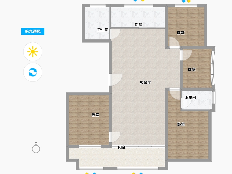 山东省-聊城市-利元馨城-137.95-户型库-采光通风