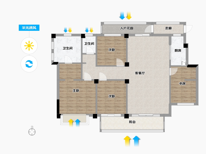 福建省-福州市-融侨悦江南-118.00-户型库-采光通风