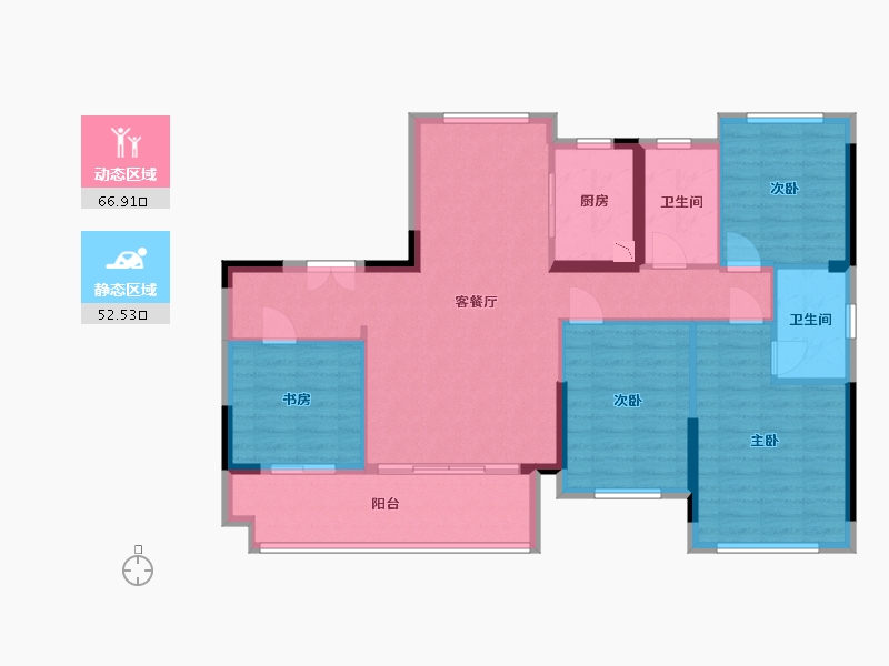 福建省-福州市-蓝光阳光城璟月-108.00-户型库-动静分区