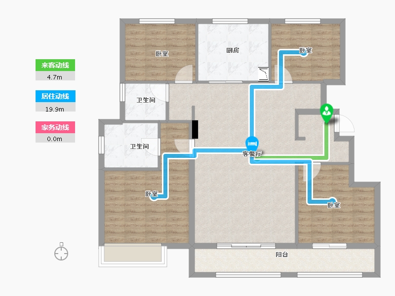 山东省-烟台市-万科城市之光二期-115.00-户型库-动静线