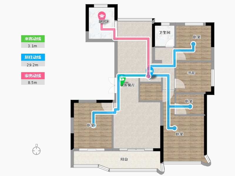 浙江省-绍兴市-金昌香湖印-114.00-户型库-动静线