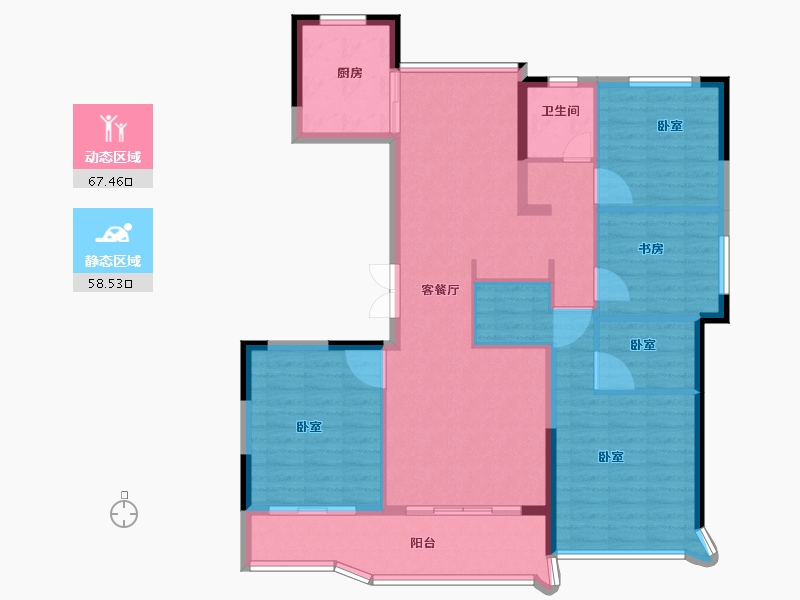 浙江省-绍兴市-金昌香湖印-114.00-户型库-动静分区