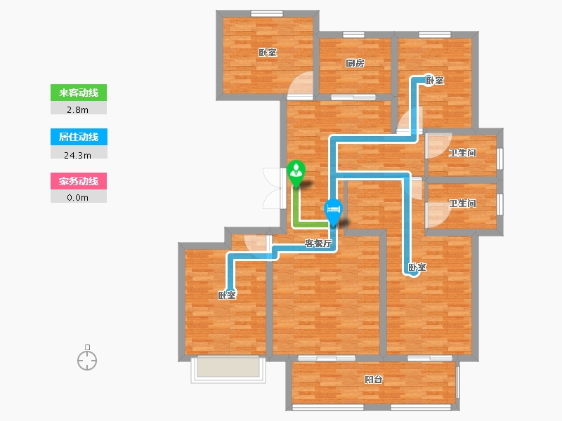 河南省-郑州市-豫发白鹭源春晓-119.60-户型库-动静线